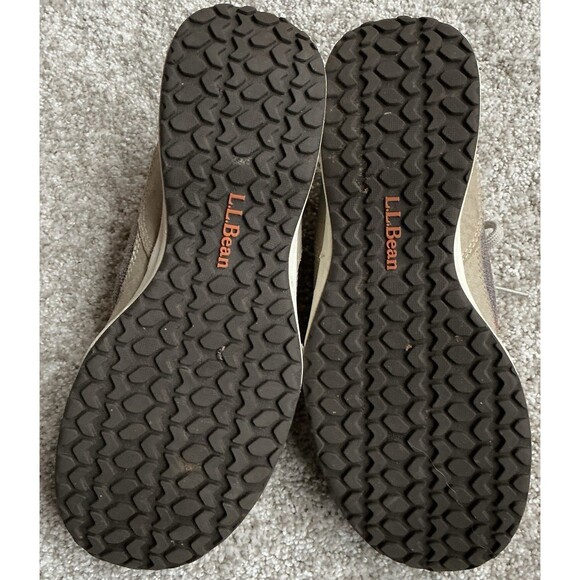 LL Bean Womens Hiking Shoes Sneakers Tan / Orange Sz. 8.5 - Picture 10 of 11